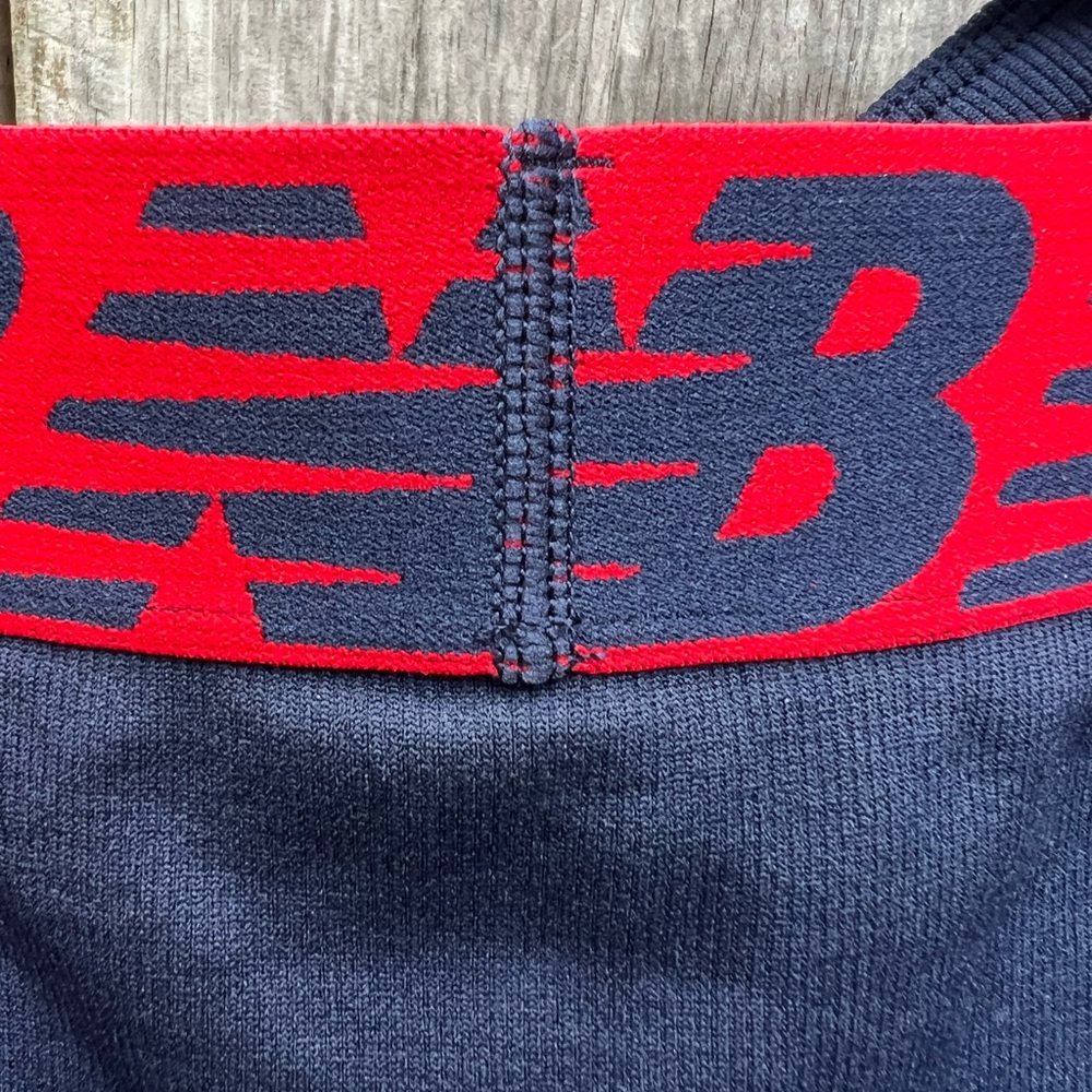 NEW BALANCE Blue Red Sports Bra Bike Short Set Womens Medium NWT NEW - Picture 10 of 10